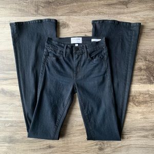 NEW | FRAME | Le High Flare High Rise Jeans Byxbee Dark Wash Blue Size 24